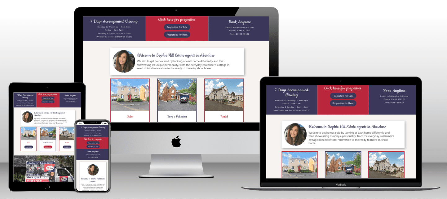 Sophie Hill Estate Agents Website