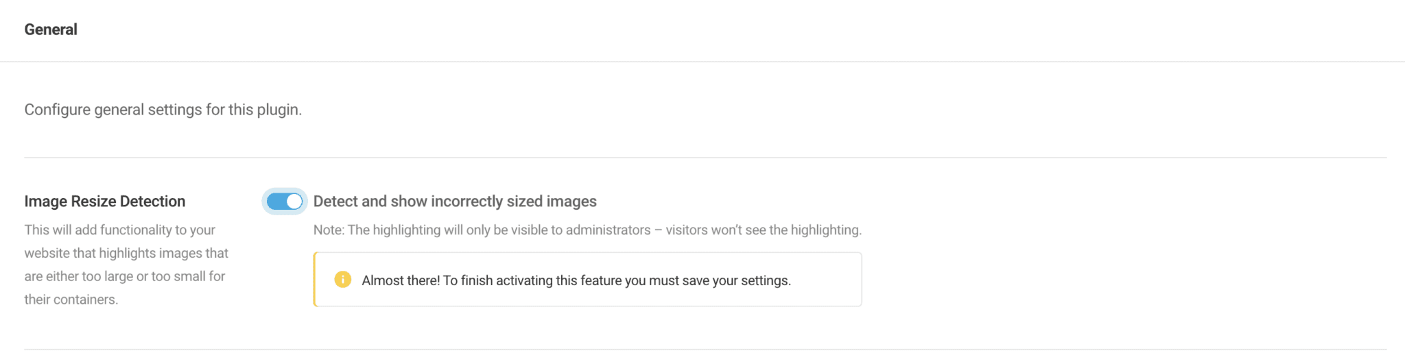 How to size images in WordPress? Image shows the Smush Image resize detection message from WordPress