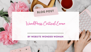 WordPress Critical Error