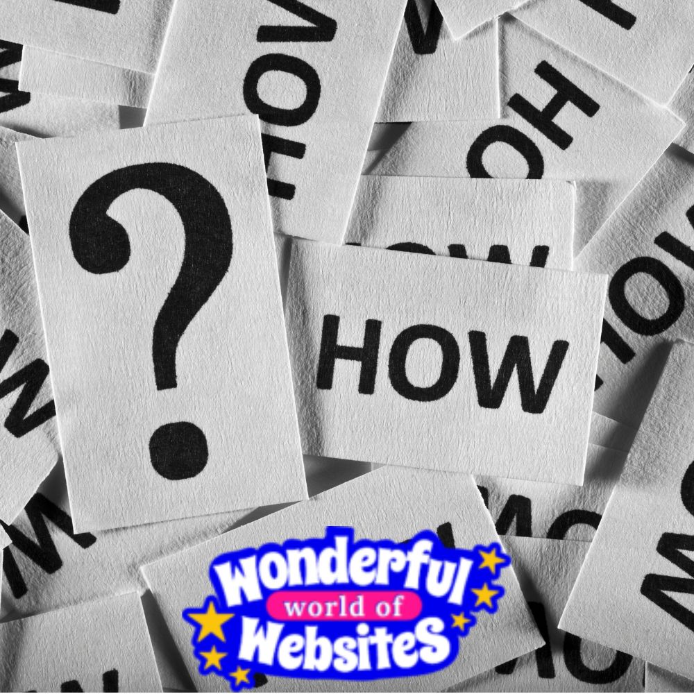 The words How and a question mark on white tiles referring to how to increase AI referral traffic