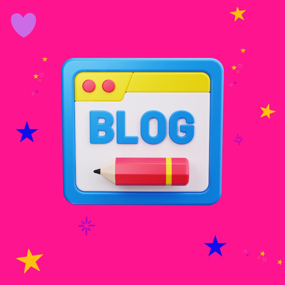 Blog writing on a 3d graphic tablet screen