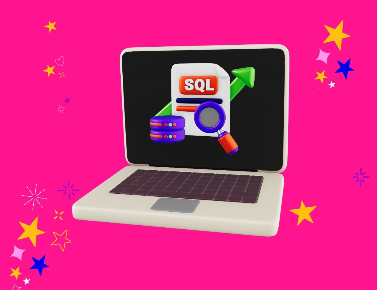 A black laptop with a search on the screen - perfect for blog post ideas