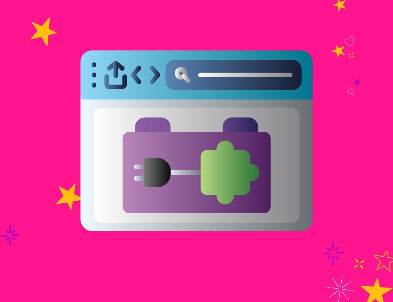 The cost of building a website a screen with a plugin icon on it