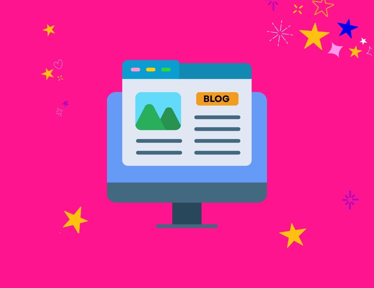 Your website home page should link to a blog page like this graphic shows