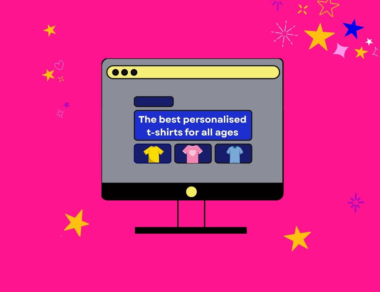 An example of your website home page if you were selling t-shirts