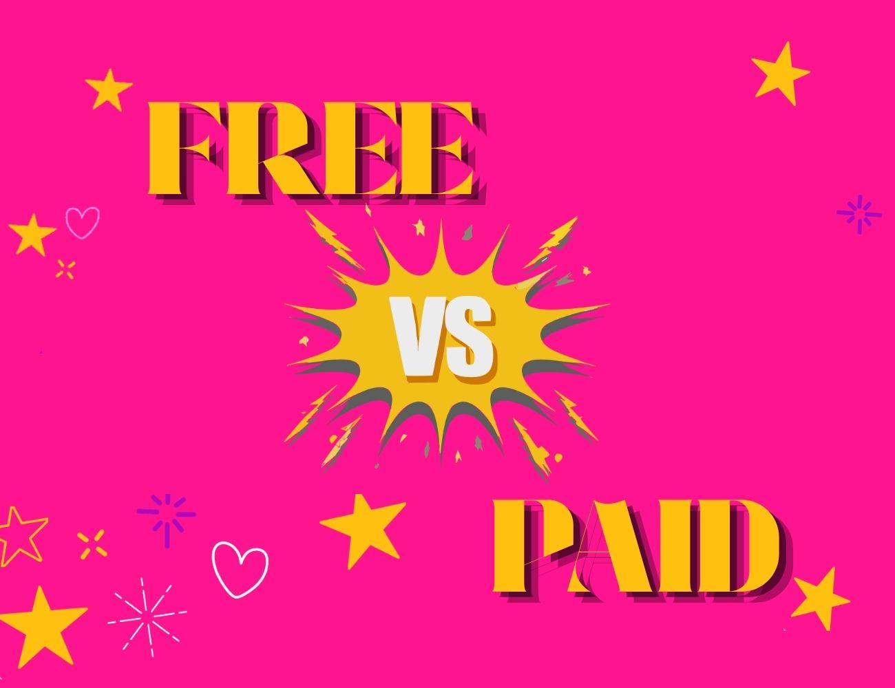 Free Vs Paid in bold writing for the best WordPress plugins blog