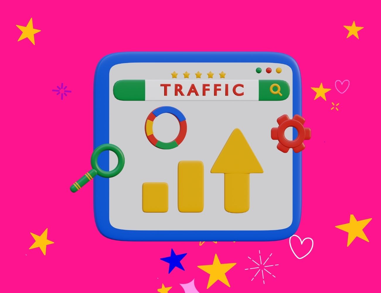 A computer screen with positive graphs for website traffic for the best WordPress plugins blog