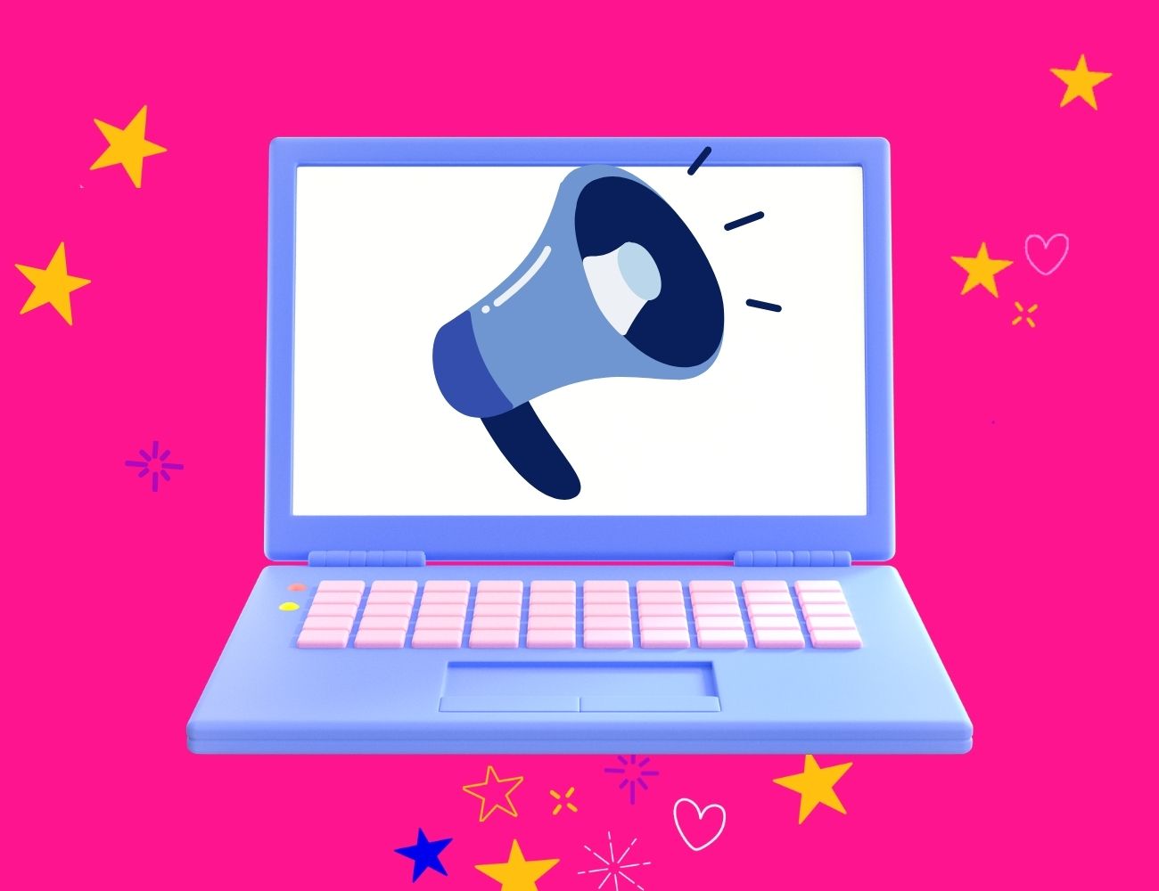 Help ChatGPT find your website a laptop with a megaphone coming out of the screen